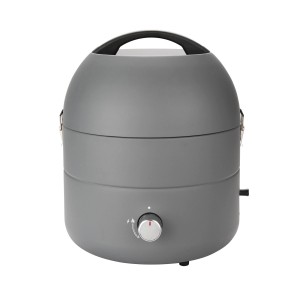 Taino Grill-to-Go, portabler Gasgrill in Grau, ideal für Camping und unterwegs.
