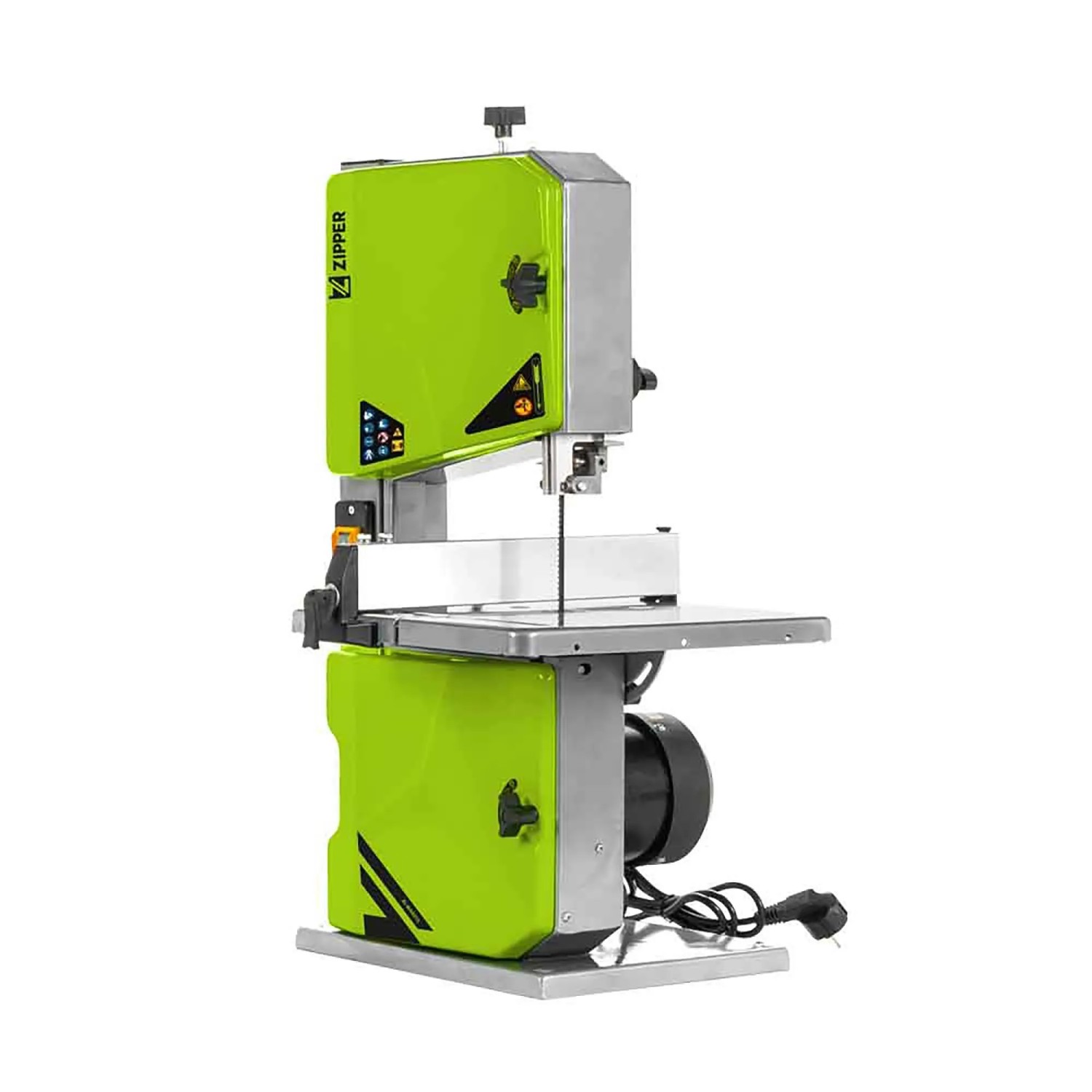 Zipper Holzbandsäge ZI-BAS205 Grün-Silber