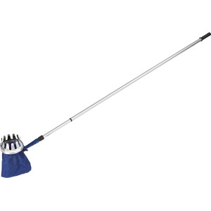 LUX Obstpflücker Comfort mit blauem Fangbeutel und Teleskopstiel.