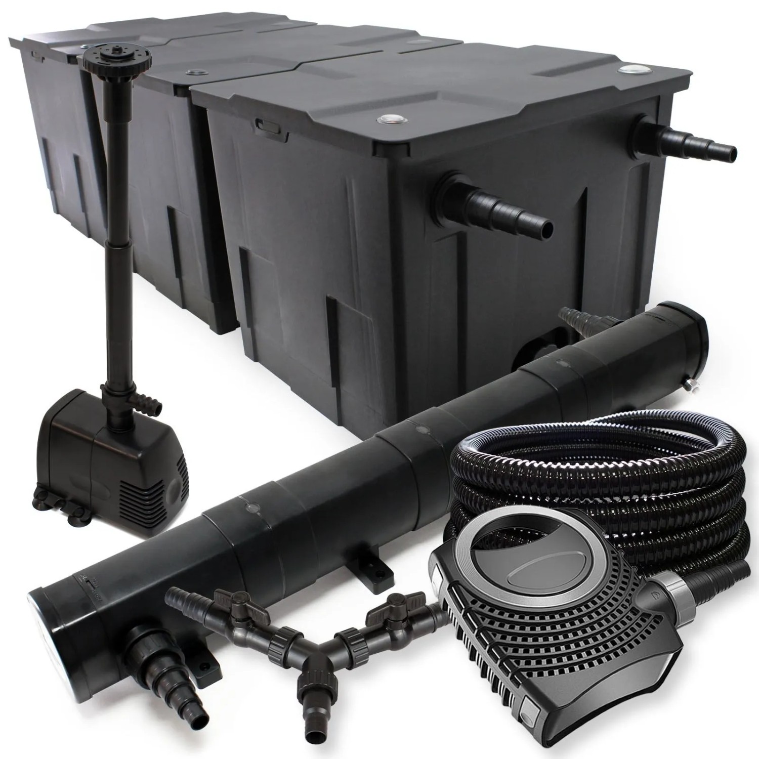 Sunsun Filter 90000L Teich 72W Klärer Neo10000 80W Pumpe Schlauch Springbrunnen