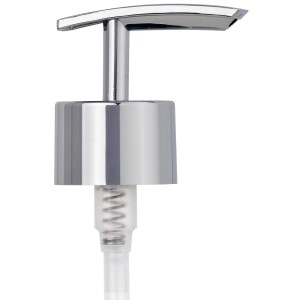 Wenko Ersatzpumpkopf Chrom Flach für Seifenspender, Detailansicht.
