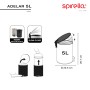 Spirella Kosmetikeimer Adelar, 5L, mattschwarz, mit Pedal und Soft-Close-Deckel.
