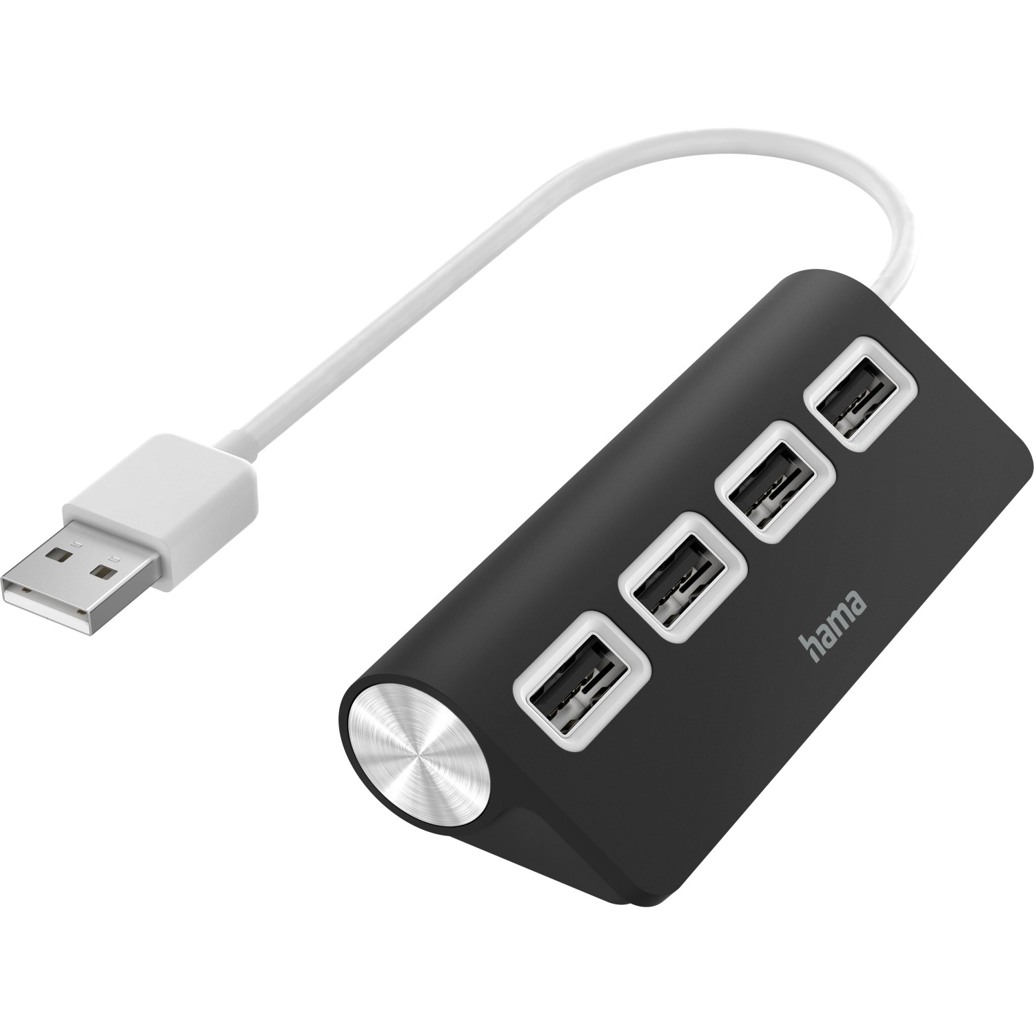 Hama USB-Hub 4 Ports USB 2.0 480 Mbit/s Schwarz