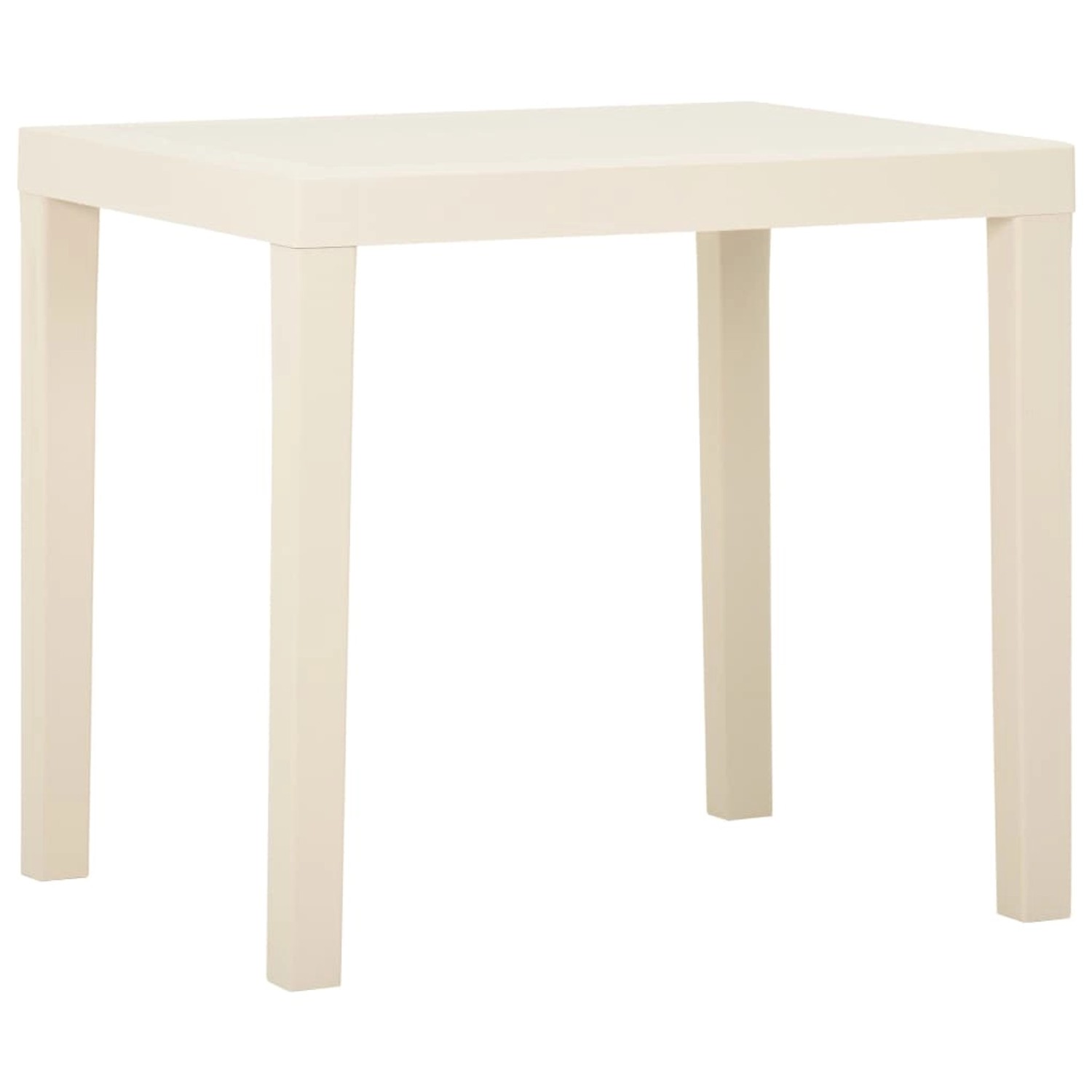 vidaXL Gartentisch Weiß 79x65x72 cm Kunststoff 315844