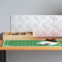Silberne Aluminium Rautenscheiben (2 Stk.) mit Rautenmuster, 40x20 cm. Rutschfestes Riffelblech für Treppen.