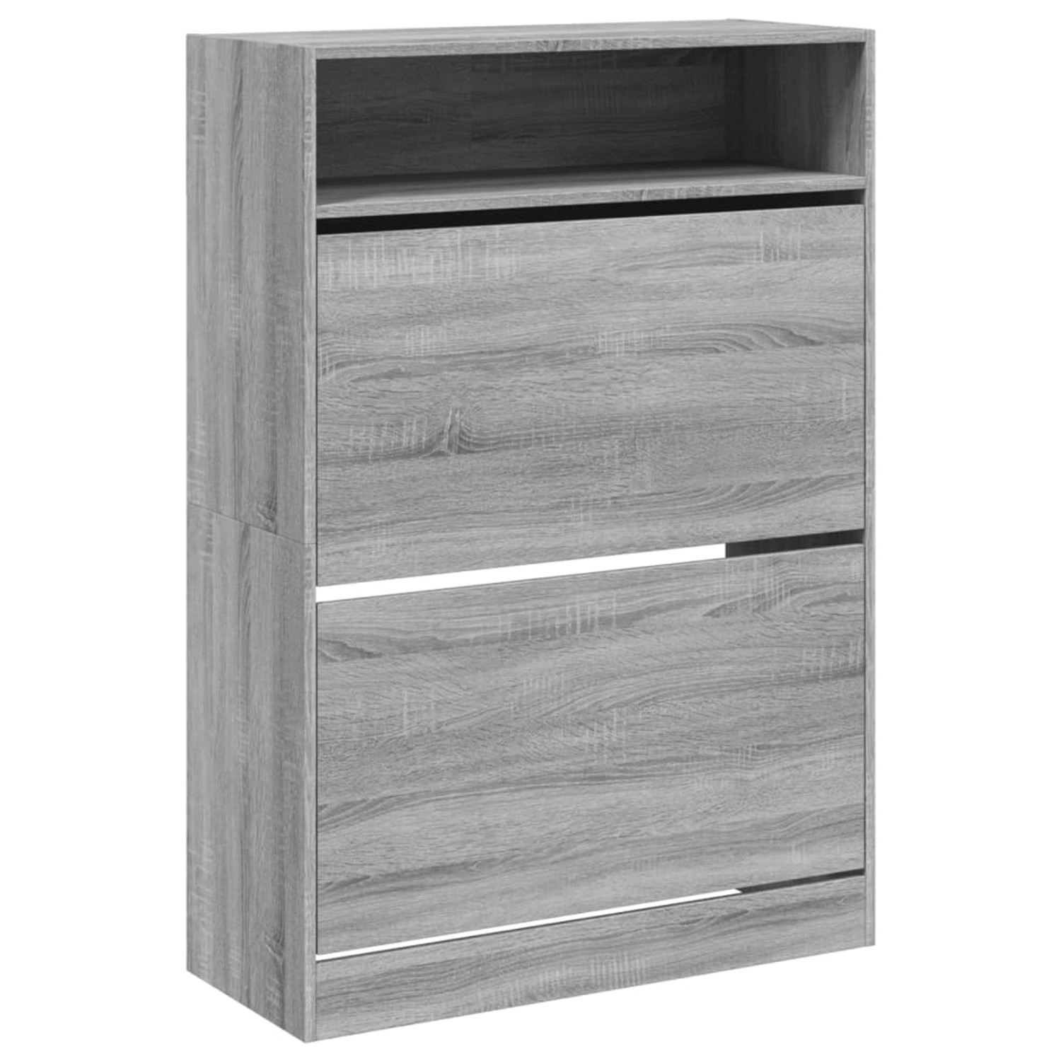 vidaXL Schuhschrank mit 2 Klappen Grau Sonoma 80x34x116 cm 3214411 günstig online kaufen