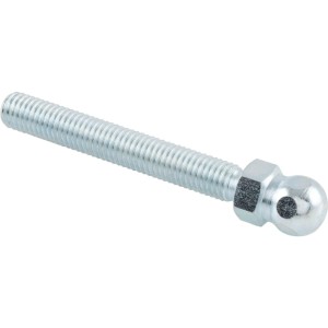 Fath Gewindestange M12x66 mm aus verzinktem Stahl mit Kugel-15 für Gelenkstellfüße. Silbernes Verbindungselement.