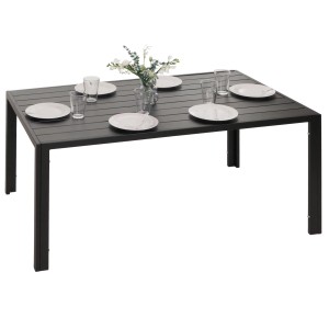 CHEFGASTRO Alu-Esstisch 72x140x80cm Wetterfest Anthrazit