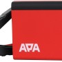 Rotes Mini Lithium Power Pack 200A mit Polklemmen und LED-Arbeitsleuchte für Autoelektrik.
