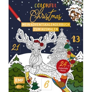 Mein Adventskalender-Buch zum Ausmalen: Colorful Christmas