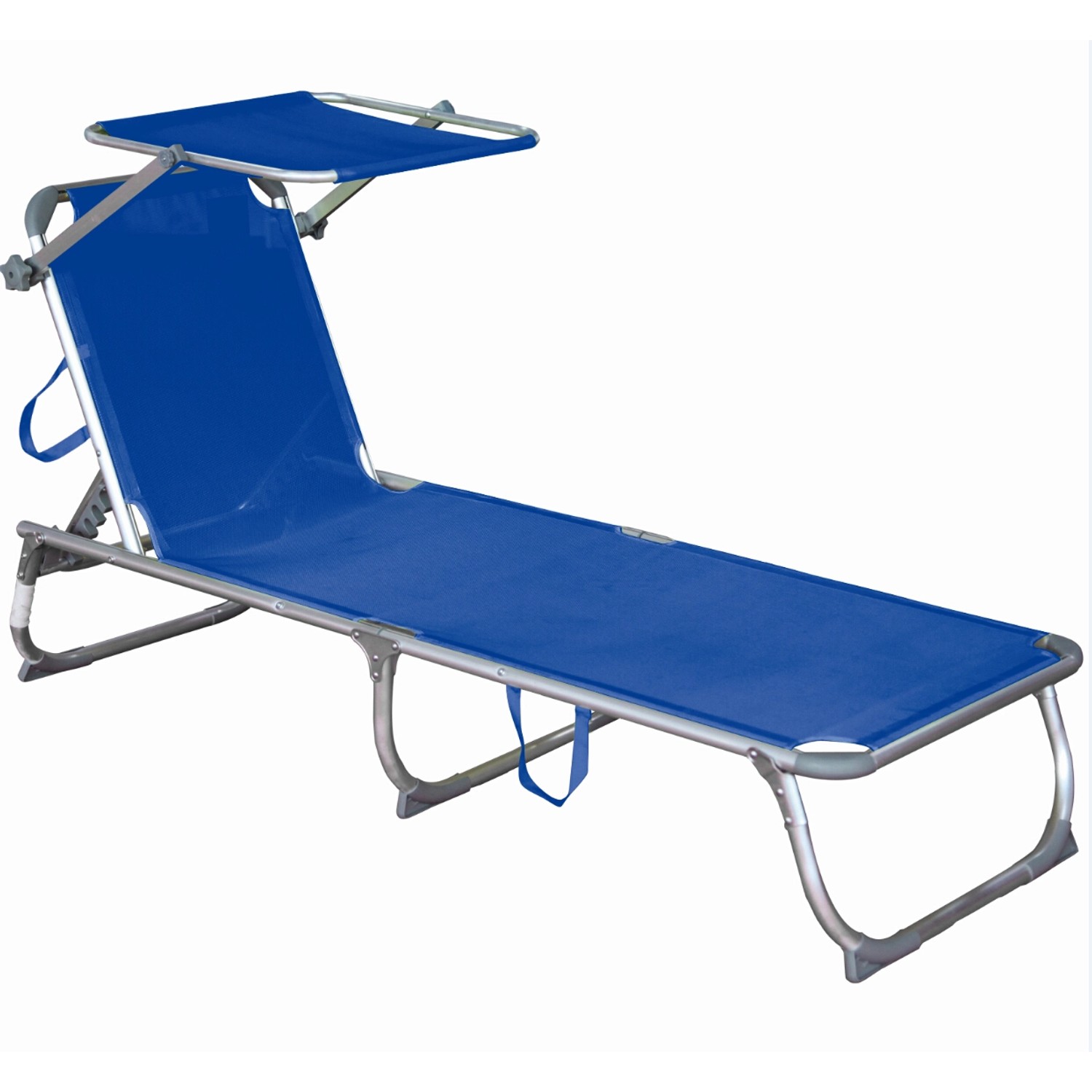 Garden Pleasure Sonnenliege Kiso 30 cm x 61 cm x 188 cm Silber-Blau günstig online kaufen