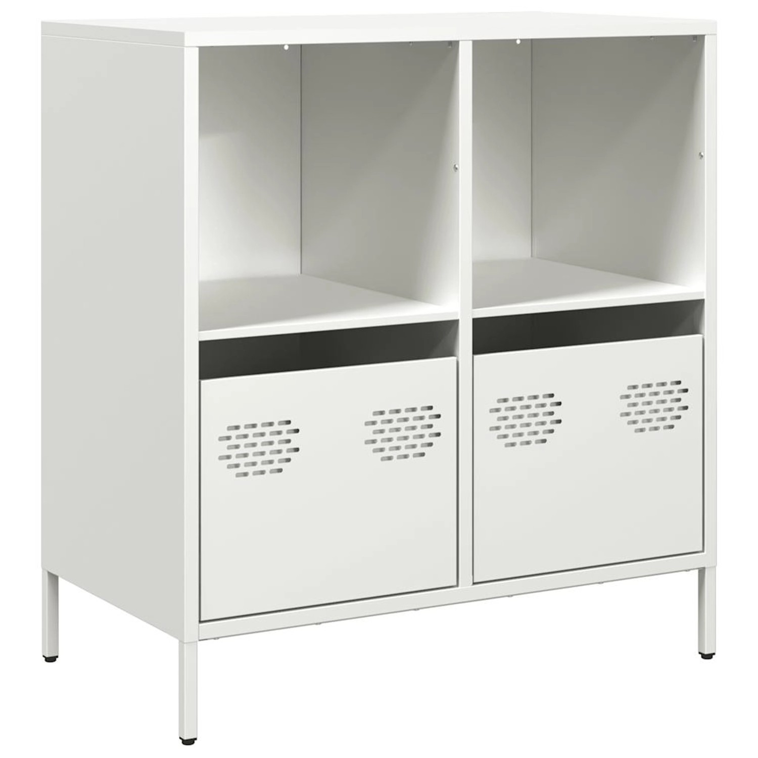 vidaXL Sideboard Weiß 68x39x73,5 cm Kaltgewalzter Stahl 851363 günstig online kaufen