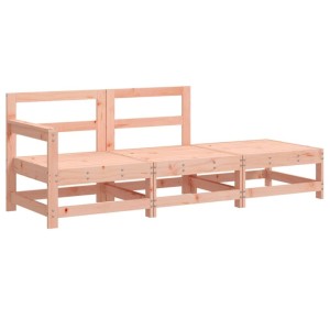 vidaXL 3-Tlg Garten-Lounge-Set mit Kissen Massivholz Douglasie 825602