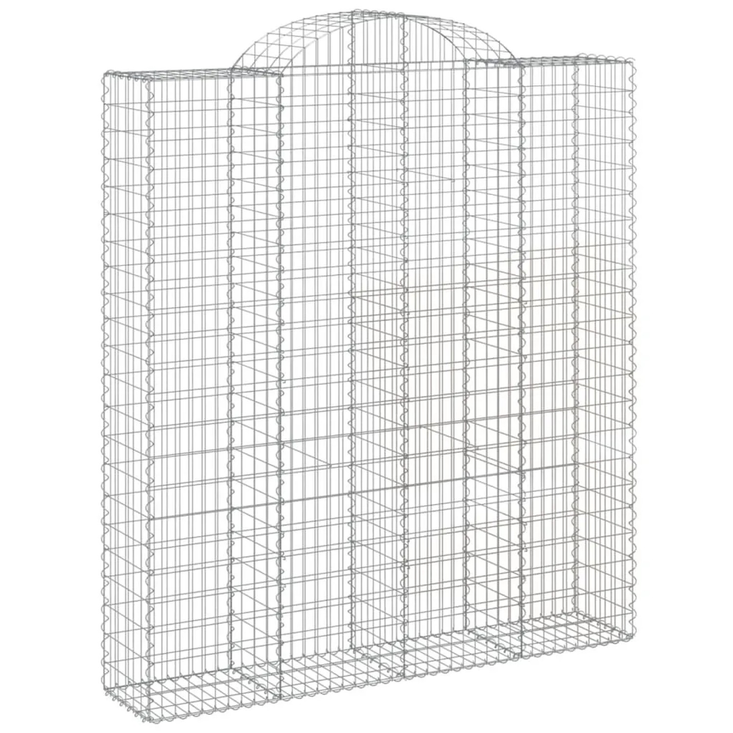 vidaXL Gabionen mit Hochbogen 7 Stk 200x50x220/240cm Verzinktes Eisen 3146451