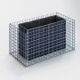 Eckiges Gabiona Gabionen-Hochbeet, 50x100x50 cm, Maschenweite 5x5 cm, ohne Füllung.