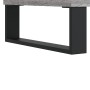 Detailansicht: VidaXL TV-Schrank Grau Sonoma mit schwarzen Metallbeinen.