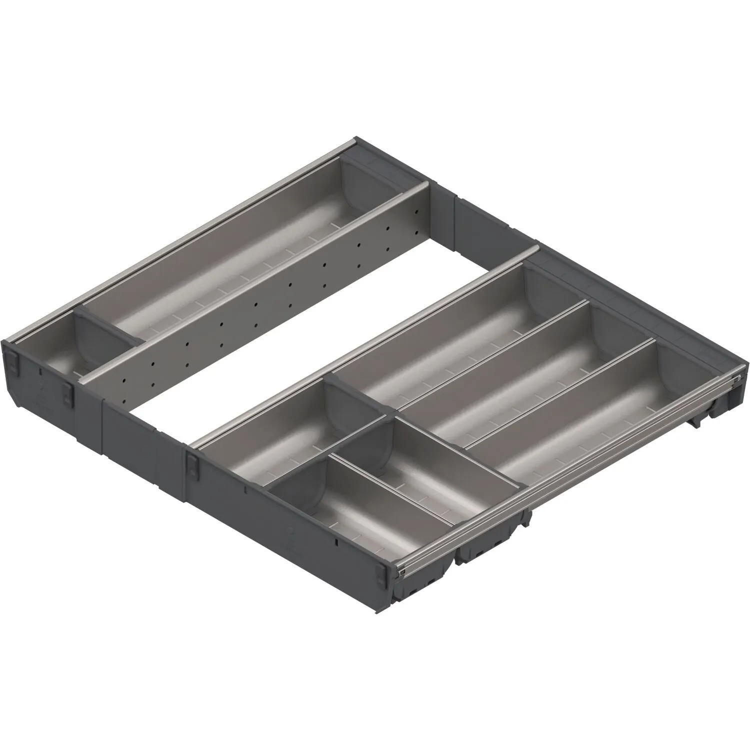 Blum Besteckeinsatz Orga-Line Schalen-Set Korpusbreite 600 mm Nennlänge 500 mm Grau