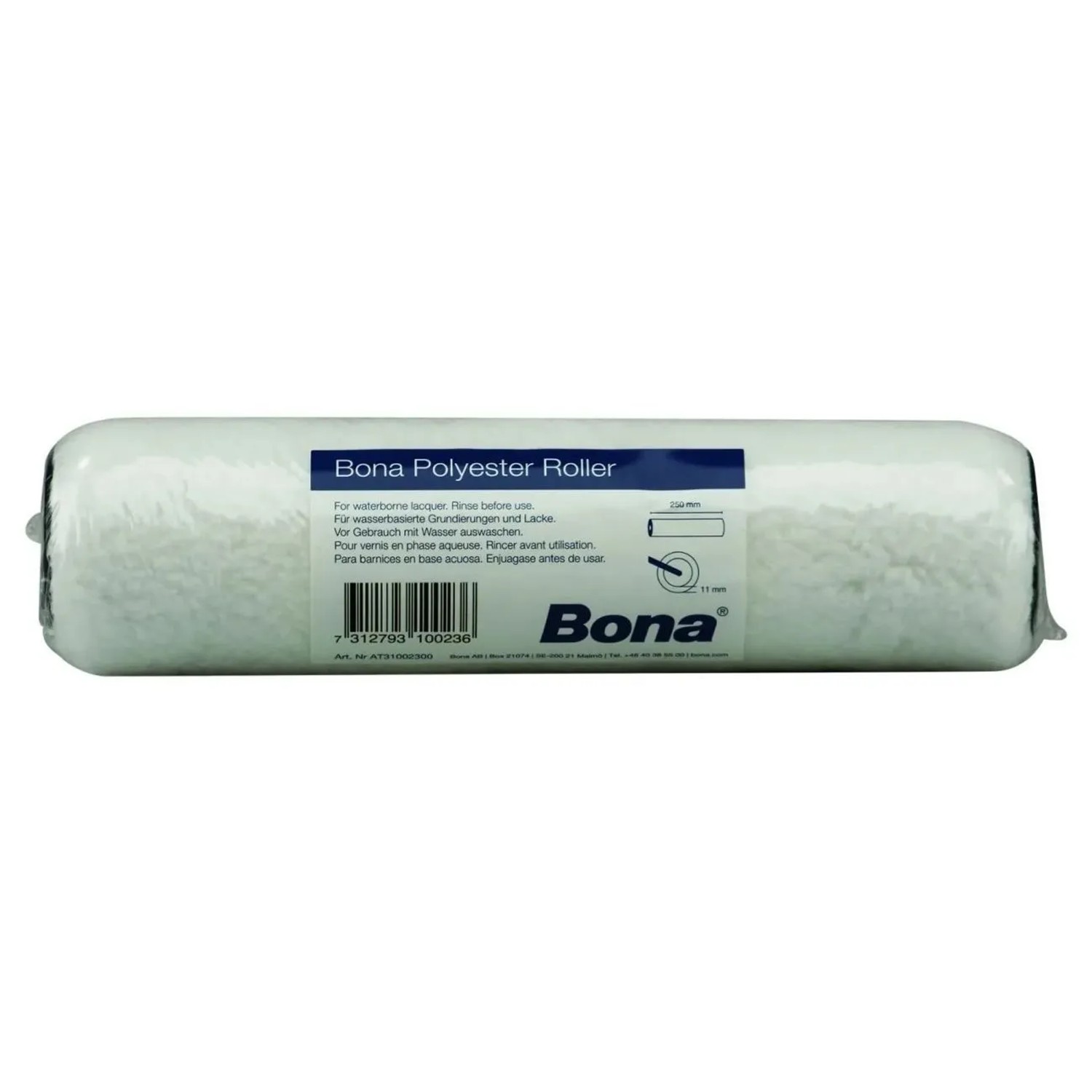 Bona Supercoat Farbroller 250 mm Polyesterflor 11 mm Weiß