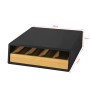SoBuy Schubladenbox FRG280-SCH: Schwarze Aufbewahrungsbox aus Bambus und MDF mit Schublade für Kaffeekapseln.