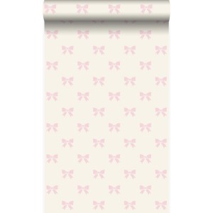 Origin Luxury Wallcoverings Tapete Kleine Schleifen Weiß Und Hellrosa 53 Cm X 1005 Cm 346846