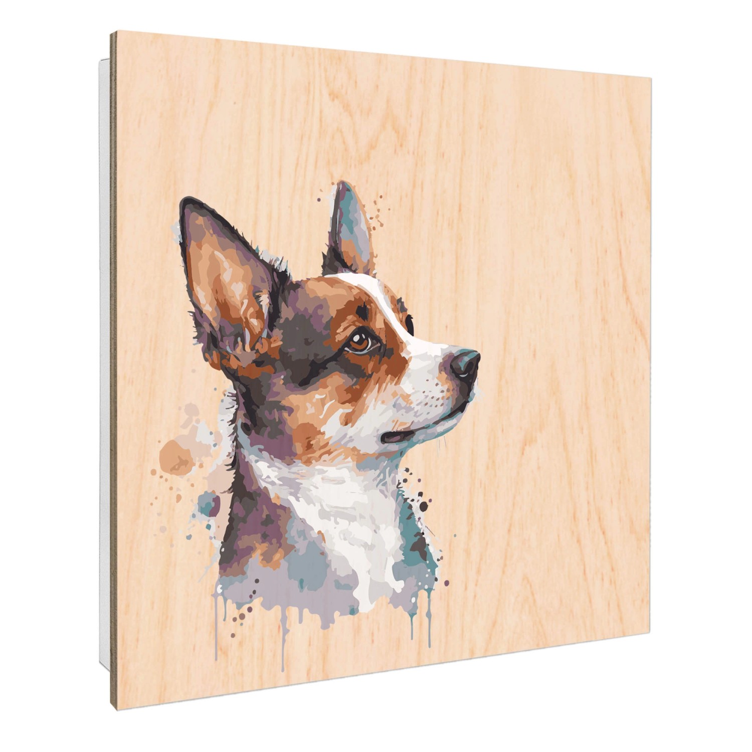 Banjado Schlüsselkasten mit Holzfront 30x30cm Weiß Scharnier Links 50 Haken günstig online kaufen