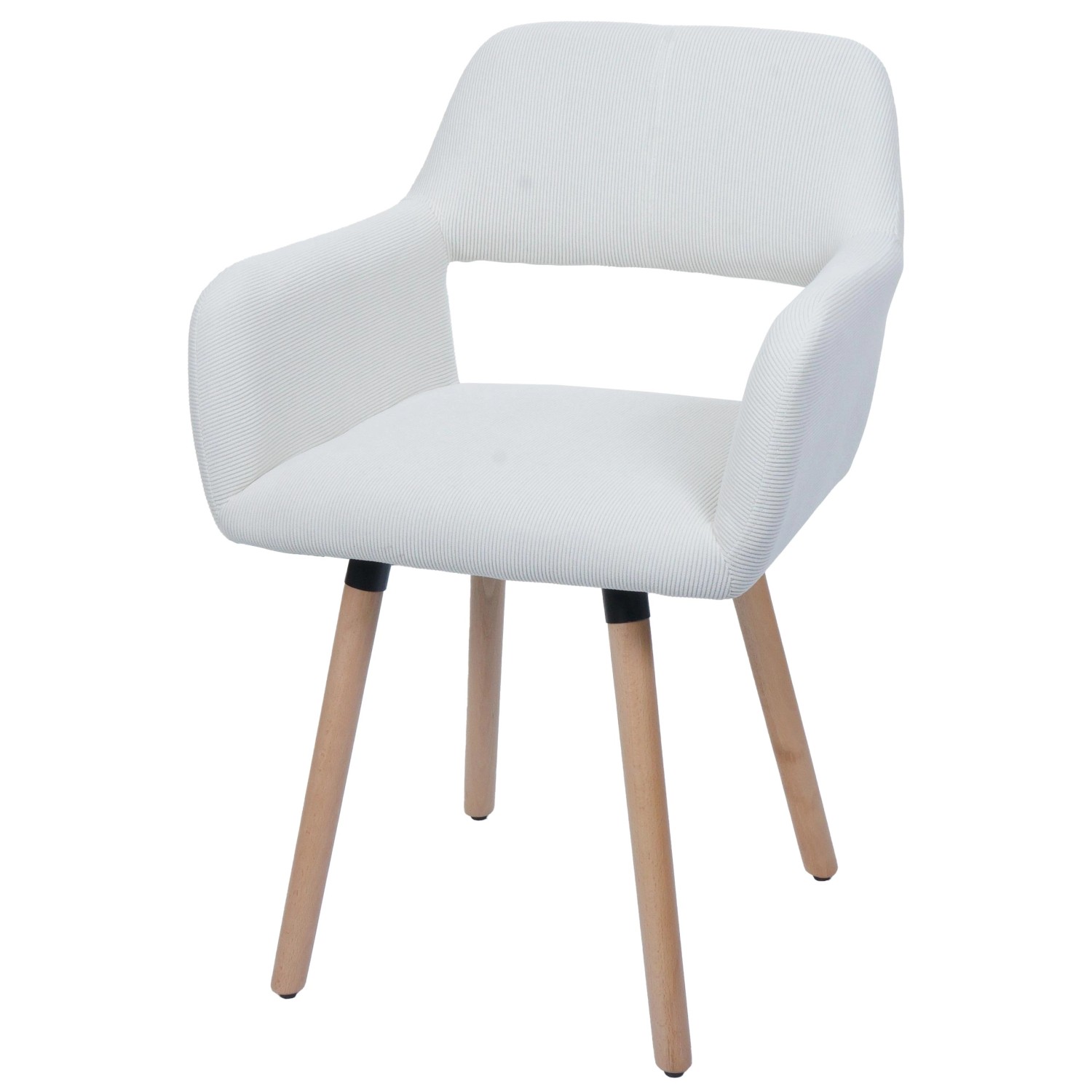 MCW Esszimmerstuhl A50 II Creme-Weiß Stoff/Textil Cord 400g/m² günstig online kaufen