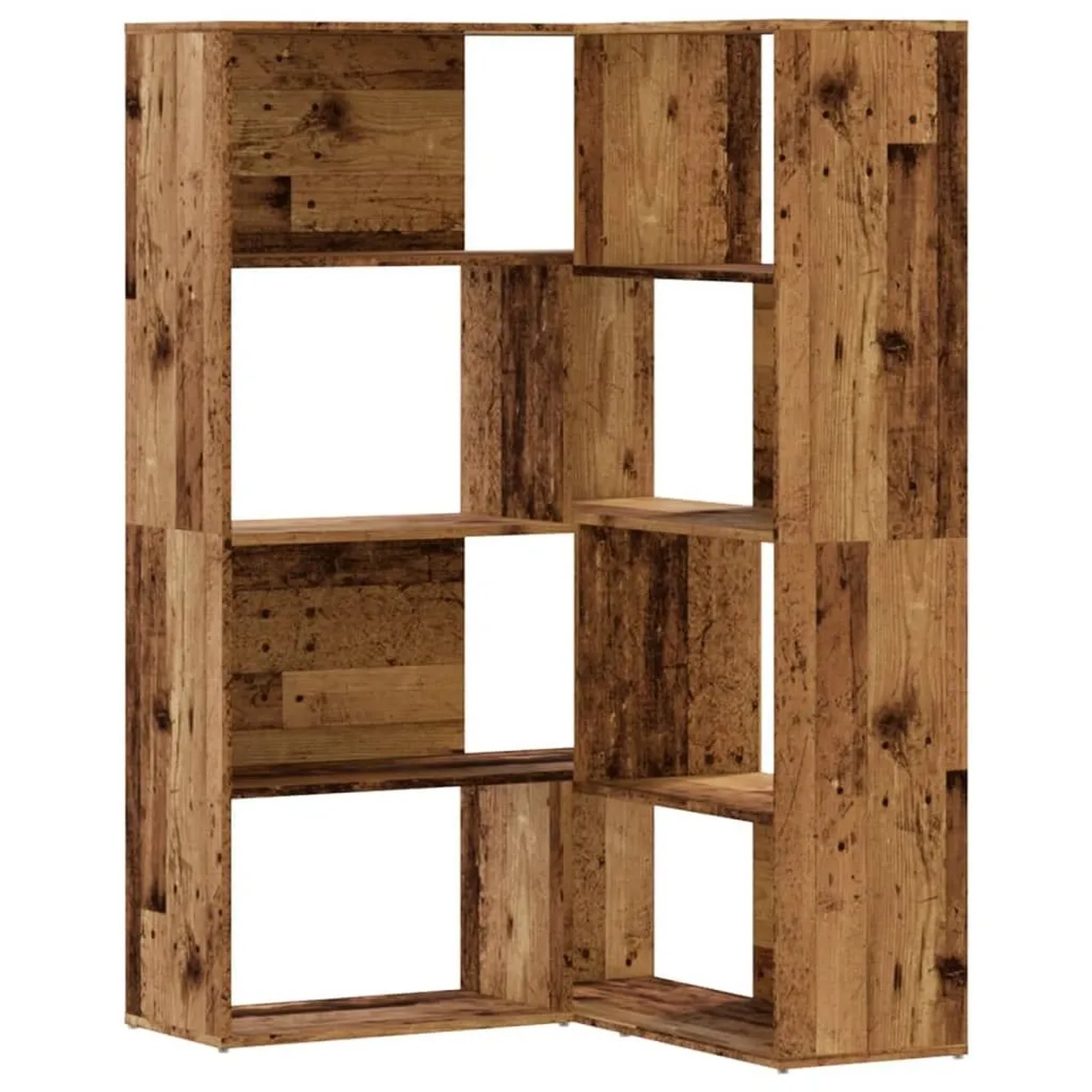 vidaXL Eck-Bücherregal 4 Etagen Antikholz 85x85x140 cm Holzwerkstoff 330781 günstig online kaufen