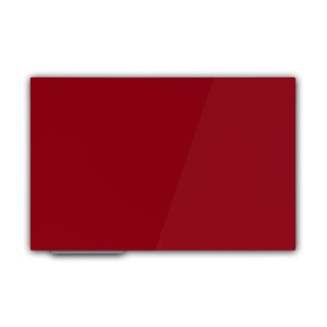 Rotes, magnetisches Glas Whiteboard (80x110 cm) für Büro & Zuhause.