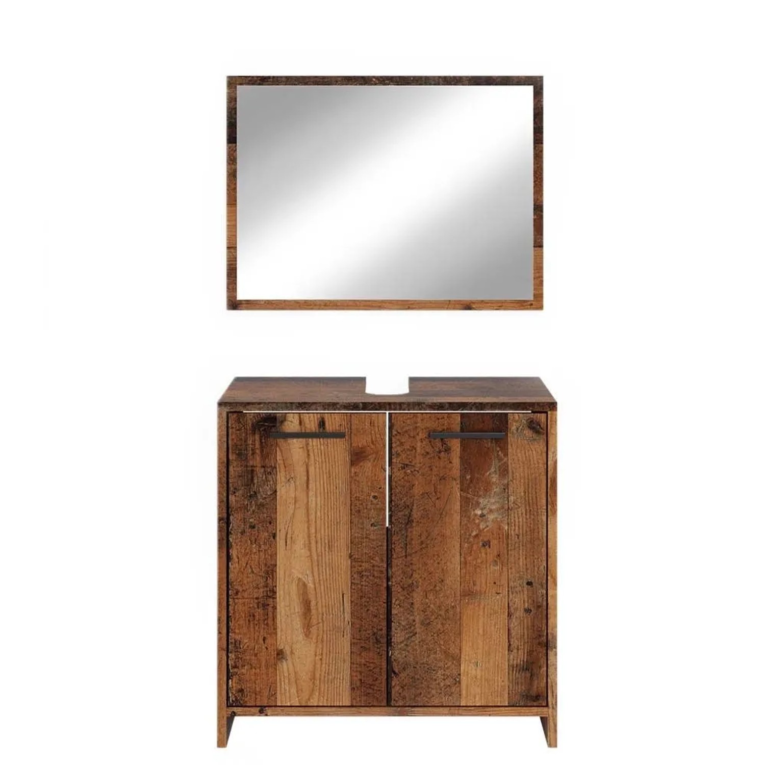 Vicco Badmöbel-Set Kiko Eiche rustikal 60 x 60 2-teilig