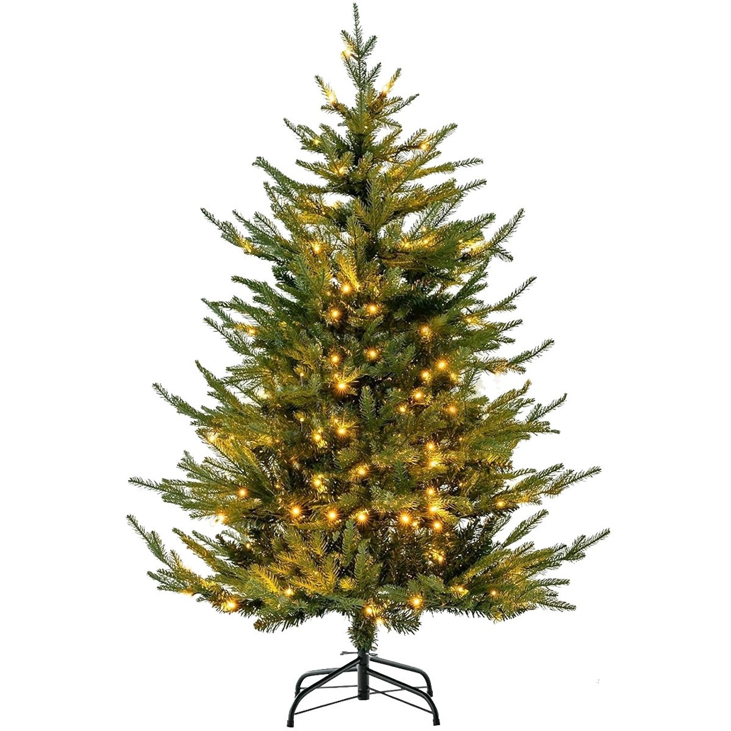 Costway Künstlicher Weihnachtsbaum mit Beleuchtung 136 cm