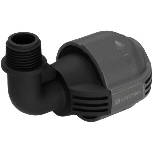 Gardena L-Stück 25 mm x 13 mm für Sprinkler-Systeme, Detailansicht.