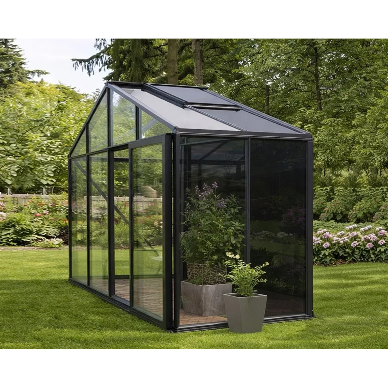 Bloomcabin Premium-Qualität Gewächshaus Klassik mit Kleinem Integriertem Stauraum GHCSS8