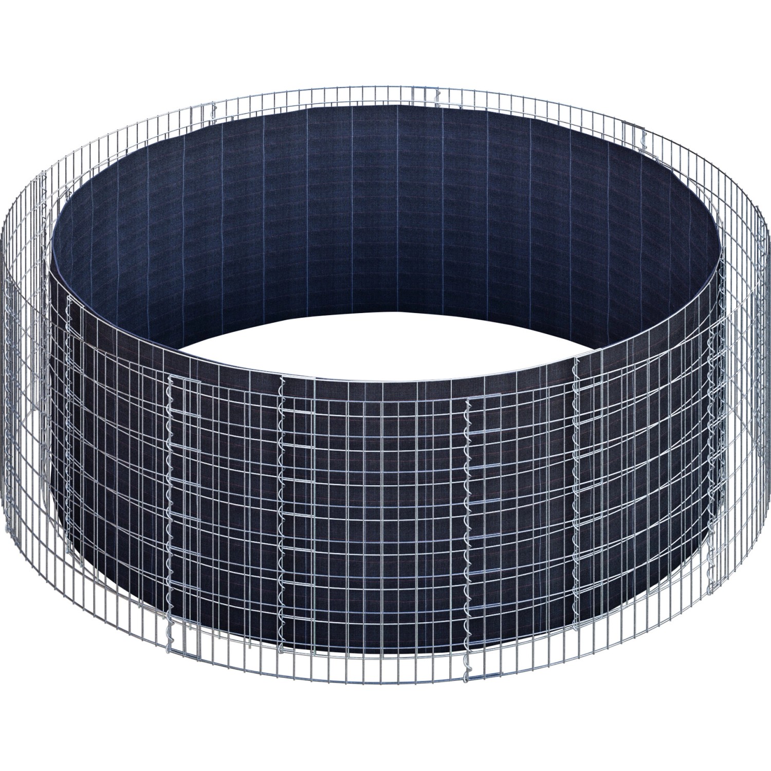 Thumbnail - Gabiona Gabionen-Hochbeet rund 80 cm x Ø 262 cm Maschenw 5 cm x 10 cm