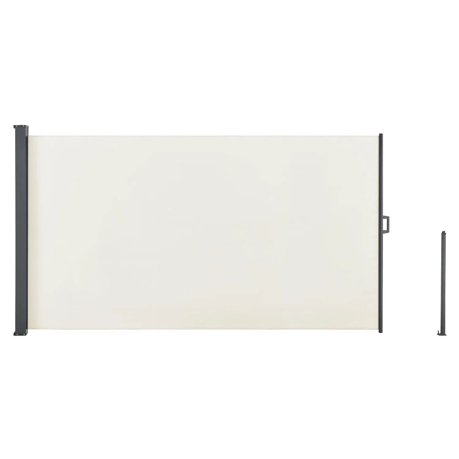 Beige Juskys Seitenmarkise Dubai, 500x180 cm, für Balkon und Terrasse.
