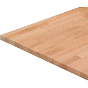 Massive Buche Arbeitsplatte, 240 cm. Holzplatte mit natürlicher Maserung für Küche oder Werkstatt.