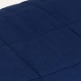 Blaue vidaXL Gewichtsdecke (150x200 cm, 7 kg) mit gestepptem Muster.