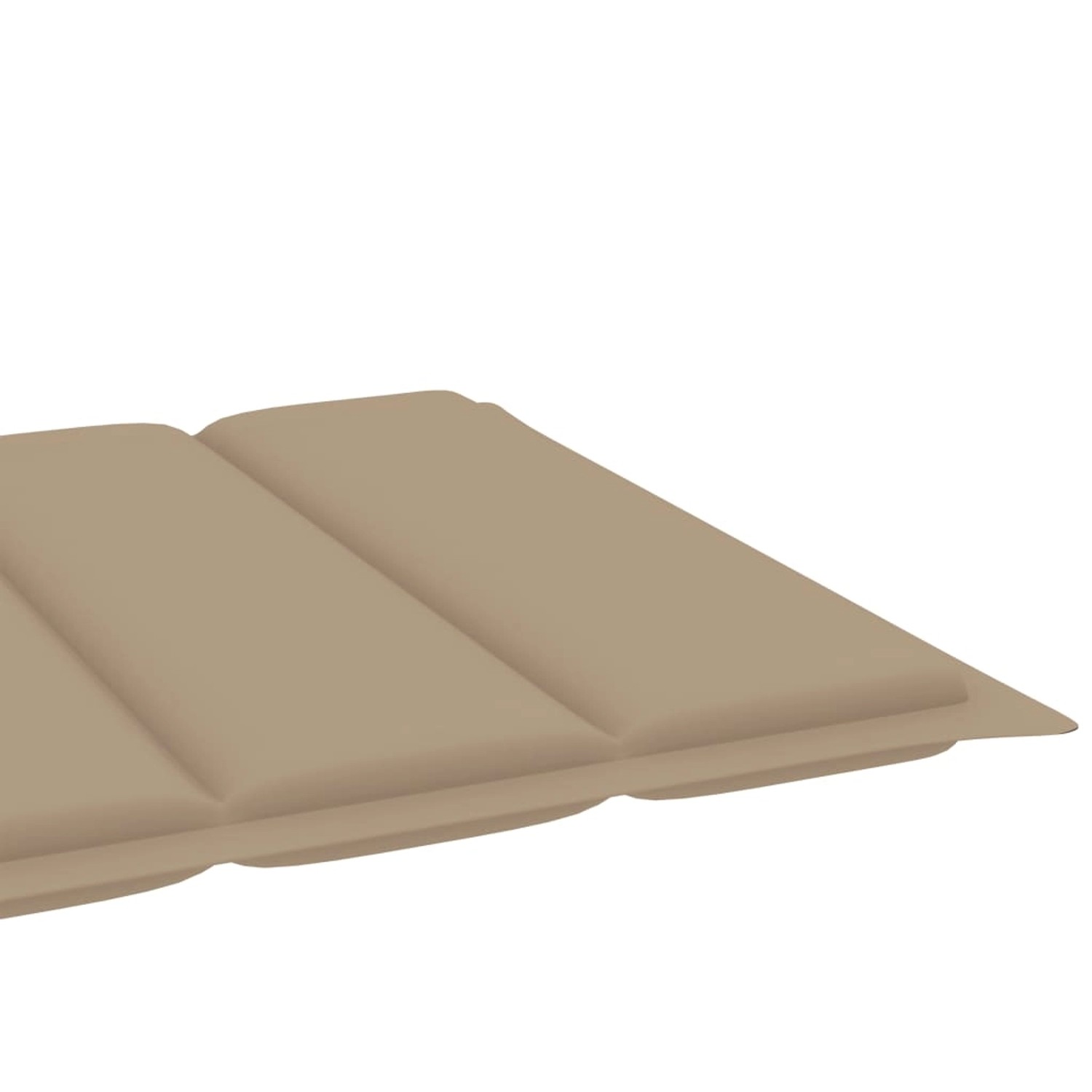 vidaXL Sonnenliege mit Tisch und Auflage Massivholz Teak Kissenfarbe  Beige
