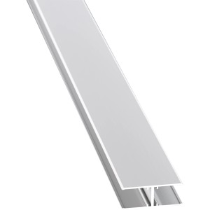 Alu-H-Profil, 400 cm, eloxiert, für Kunststoffbedachung & Hohlkammerpaneele.