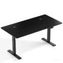 HOMAVO Elektrisch Höhenverstellbarer Schreibtisch 160x80cm mit Memory Funktion Anti Kollisions System Sitzerinnerung Schwarz