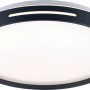 Anthrazitfarbene LED Deckenleuchte Caldirola, Ø 38 cm, für moderne Innenräume.