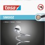 Tesa Smooz Fönhalter, verchromtes Metall, spiralförmiges Design zur Wandmontage ohne Bohren.