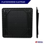 CHEFGASTRO Klapptisch, 86x86cm, schwarz. Wetterfester Gartentisch für 4 Personen, platzsparend klappbar.