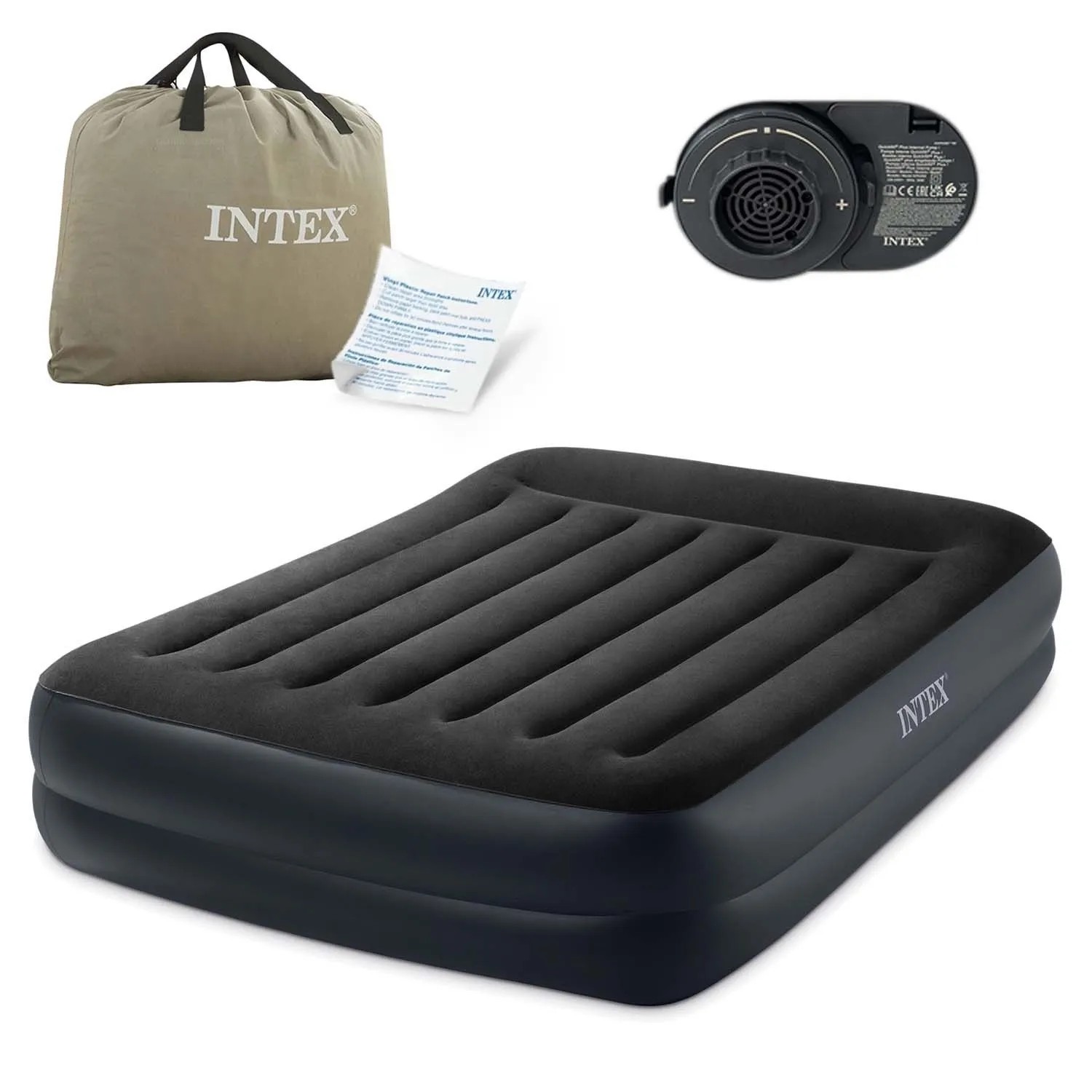 Intex Aufblasbare Matratze 203X152X42 Cm Mit Eingebauter Elektrischer Pumpe 64124
