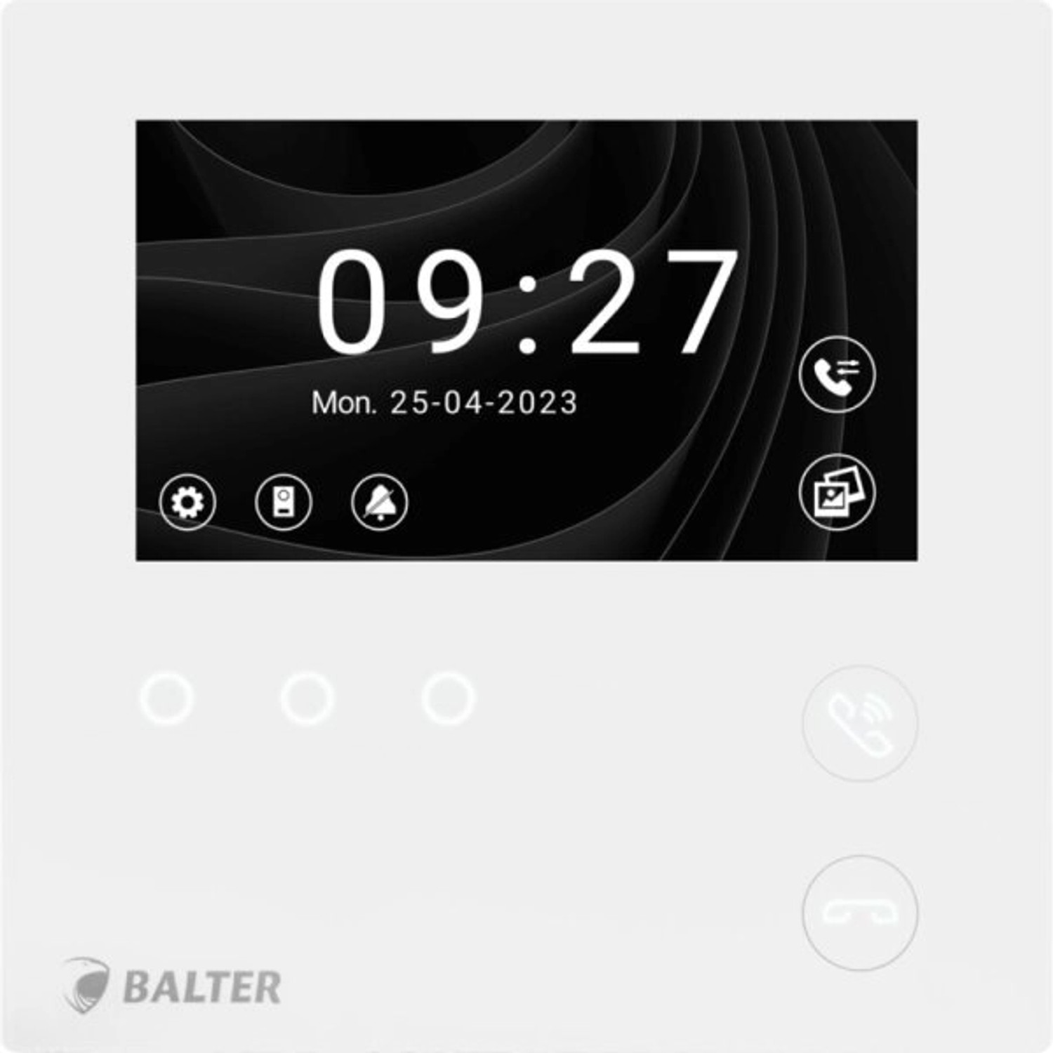 Balter Evo-HD-Mini Video Türsprechanlage mit Fingerprint, 4,3" Monitor, Silber.