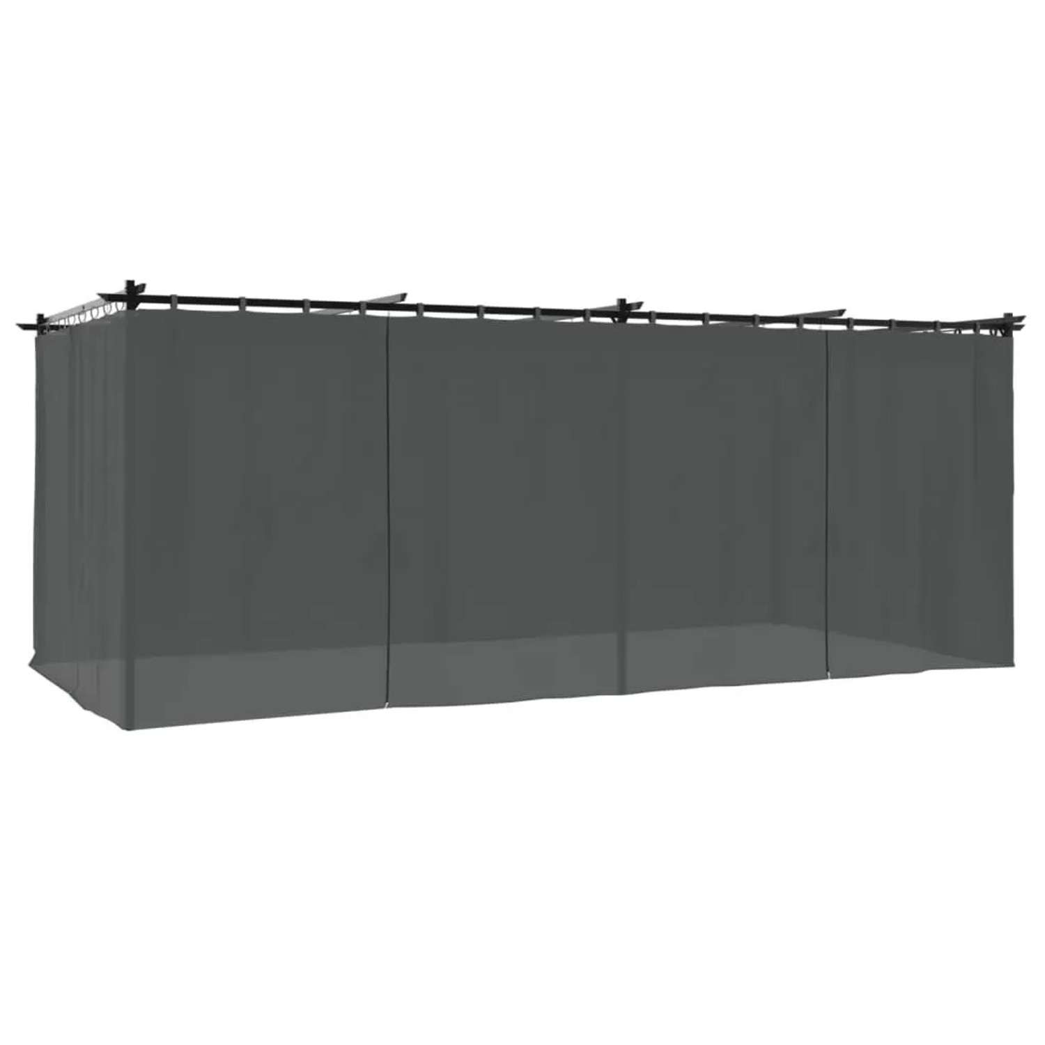 Furnicato Pavillon Mit Vorhängen Anthrazit 6x3 M Stahl