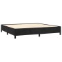 Schwarzes vidaXL Boxspringbett 200x200 cm mit Lattenrost, ohne Matratze.