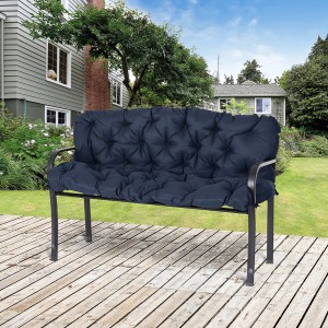 Blaues Outsunny Sitzkissen (150x98x8 cm) aus Polyester mit Schaumstoff für Gartenbank.