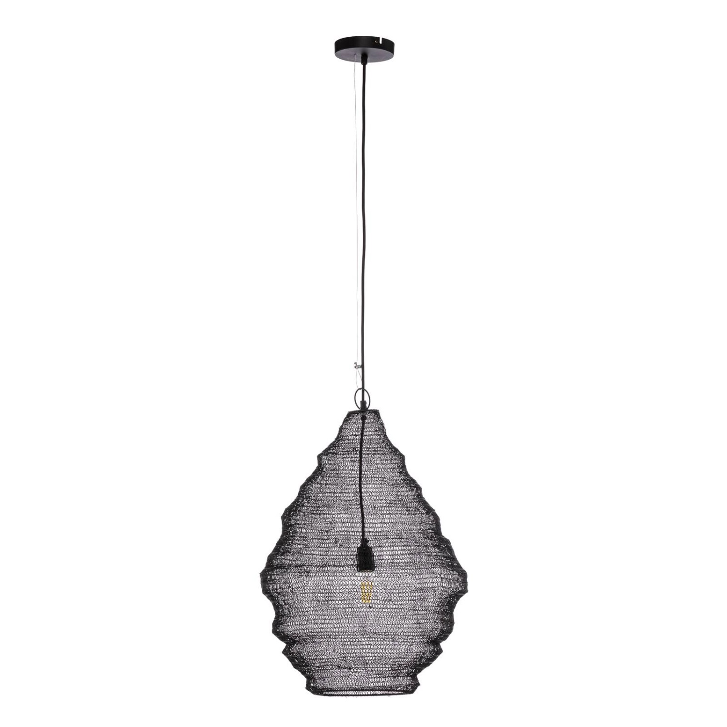 Lindby Pendelleuchte Eldric 10020794 Design Modern in Schwarz aus Metall 1- günstig online kaufen