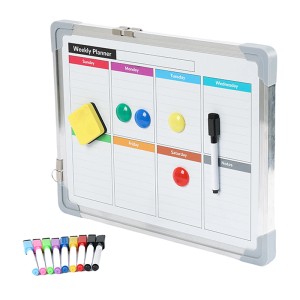 Relaxdays Whiteboard mit Zubehör Stahl Aluminium Kunststoff Weiß Beidseitig Magnetisch 30 cm x 40 cm x 5 cm 0,5 kg