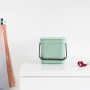 Brabantia Abfallbehälter Sort & Go, 6 l, Grün, mit Tragegriff, für Küchenabfälle.